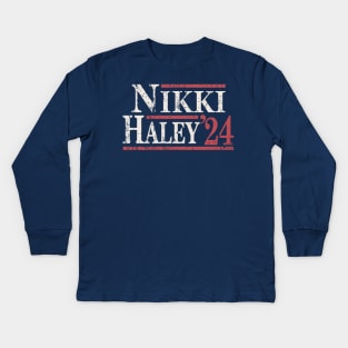 Nikki Haley 24 Kids Long Sleeve T-Shirt